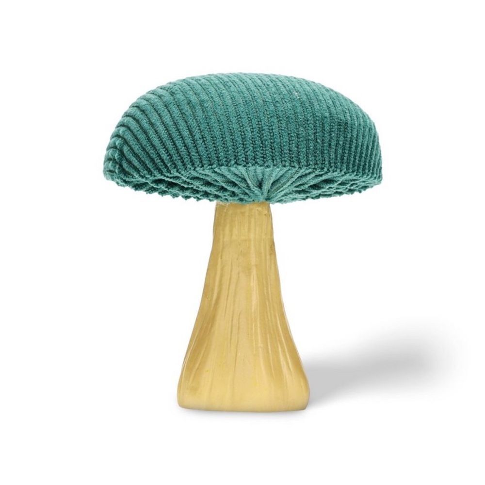 NWT Bullseye’s Playground Velvet Mushroom 4.5” Figural Peacock Green Figure